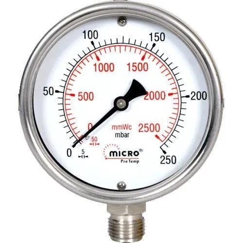 28 Kg Range Stainless Steel Body Measure Pressure Vacuum Gauges Accuracy: 50%  %