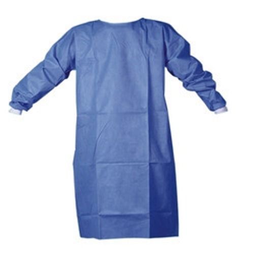 Blue 48 Inches Long Non Woven Disposable Surgical Gown For Hospital