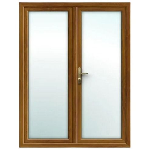 Brown 7 X 6 Feet 20 Mm Thick Center Lock Upvc French Door 