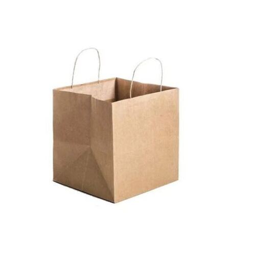 Brown 9.1X12X9.8 Inches 5 Kilograms Disposable Storage Kraft Paper Bag 