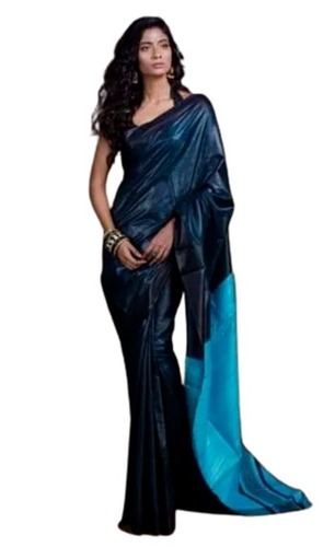 Gps ट्रैकर हवा पार होने योग्य और पार्टी वियर नो फेड प्लेन घिचा सिल्क साड़ी