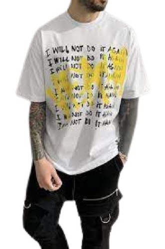 White Causal Wear Round Neck Short Sleeve Printed Cotton T-Shirts