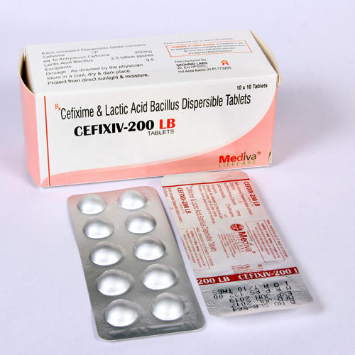 Cefixiv-200 Lb Cefixime & Lactic Acid Bacillus Dispersible Tablets General Medicines