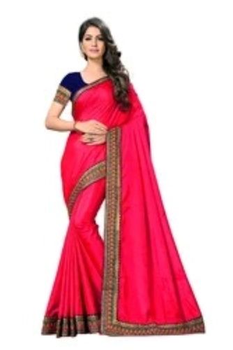 Comfortable Resam Embroidery Party Wear Cotton Silk Saree For Women