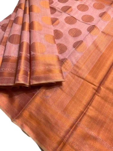 Multicolor Indian Party Wear Comfortable Patch Work Dotted Silk Saree With Blouse For Women