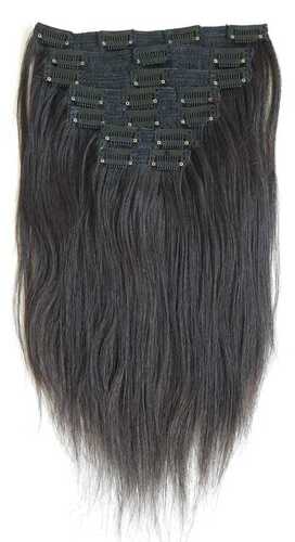 Orange Ladies Natural Straight Black Hair Extension