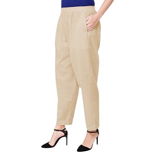 Buy KRAUS Solid Cotton Wide Fit Womens Casual Pants  Shoppers Stop