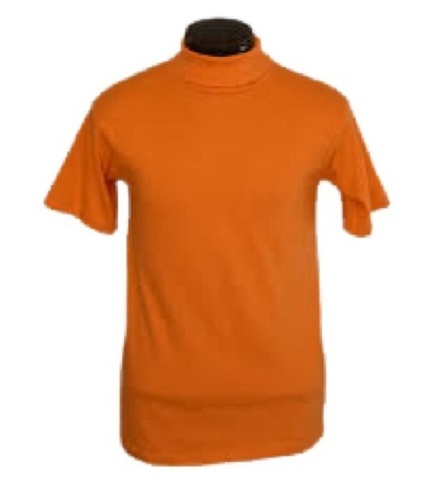 Mens Plain Casual Wear Turtle Neck Short Sleeve Cotton T Shirt Age Group: 18 - 25