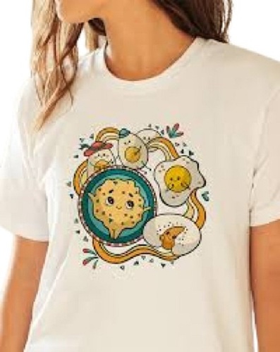 White Round Neck Half Sleeves Printed Pure Cotton T Shirts Gender: Female