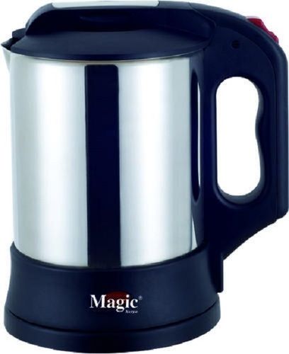 Blue And Silver 1.2 Liters Polished Finished 8.2 Mm Thick Stainless Steel Kettle With Plastic Handle 