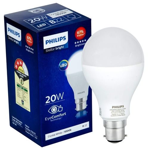 20 Watt 220 Volt 50 Hertz Electrical Ceramic Led Bulb For Indoor And Outdoor Body Material: Aluminum