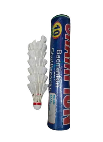 White 5 Inches Long Feather And Nylon Badminton Shuttlecock