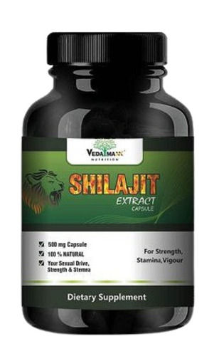 500 Mg Ayurvedic Shilajit Extract Capsule For Strength And Stamina 
