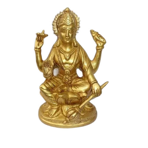 Gold 7 Inches Durable Easy To Clean Brass Vishnu Statue For Home Decor 