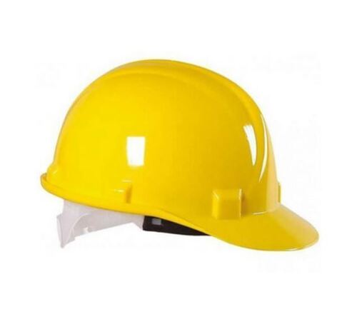 Yellow Adjustable Strap Half Face Hdpe Plastic Safety Helmet For Construction Work