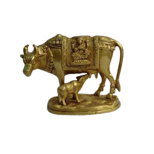 गोल्डन आई कैचिंग संक्षारण प्रतिरोध कामधेनु गाय और बछड़े की प्रतिमा