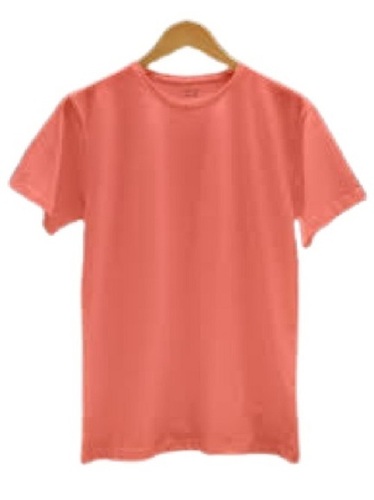 Light Orange Ladies Half Sleeve Round Neck Comfortable Plain Casual Wear Cotton T-Shirt