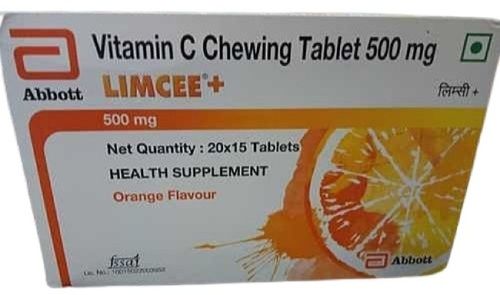 Limcee Vitamin C Chewing Tablet Orange Flavour Health Suppliment