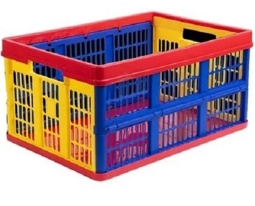Long Lasting Rectangular Perforated Single Faced Plastic Crates