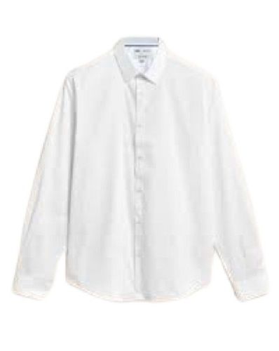 Mens Full Sleeve White Plain Breathable Cotton Formal Wear Shirt Collar Style: Straight