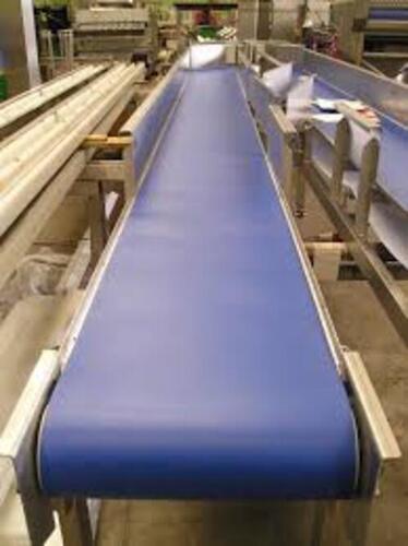 Grey 110 Volt Single Phase Mild Steel Belt Conveyor For Industrial Use