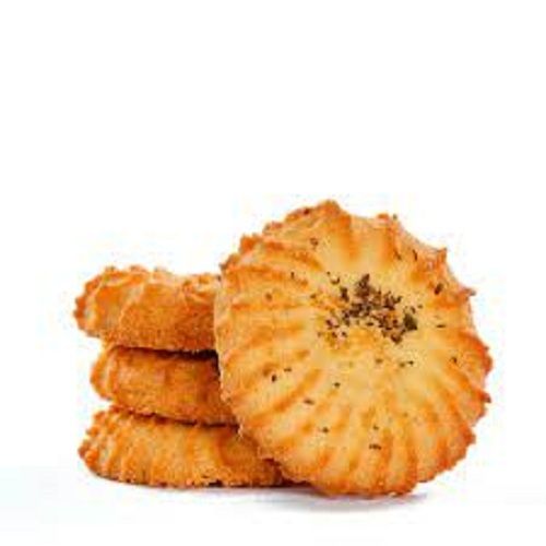 5% Fat Content Round Shape Crispy Texture Testy Ajwain Biscuits