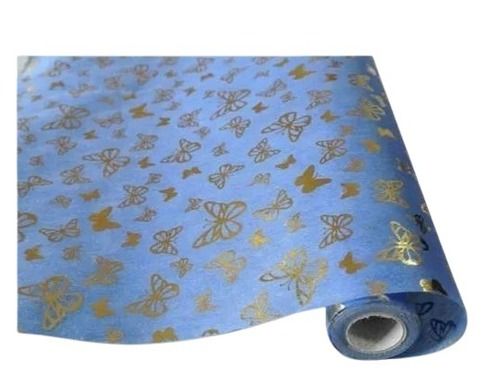 Golden And Sky Blue 70 Gsm Light Weight Smooth Polyethylene Printed Non Woven Fabric