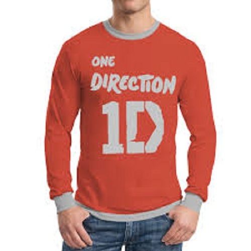 Casual Wear Long Sleeve Round Neck Printed Nylon T-Shirt For Mens Age Group: 16 To Above