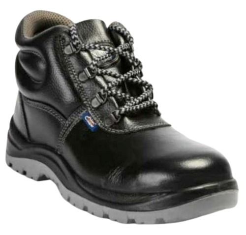 Black Comfortable Lace Closure Polyurethane And Leather Safety Shoes