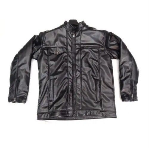 Lightweight And Comfortable Full Sleeves Leather Jacket For Men Chest Size: 38-42 Inch