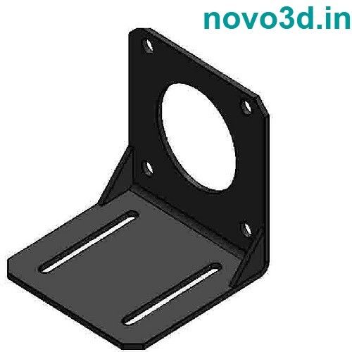 Black Nema 17 Stepper Motor Mild Steal Mounting Bracket For 3D Printer Machine