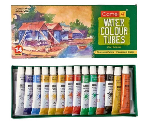 14 Shades, Multicolor Students Water Color Paint Tube Application: Drawing