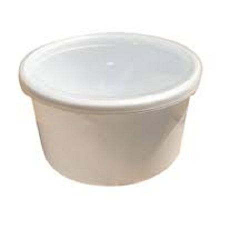 White 500 Gram Disposable Plastic Food Container For Hotel And Restaurant Use