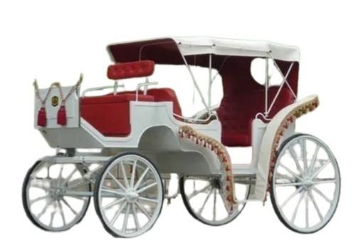 Trolley 87 Inches 800 Kilogram Load Capacity Wooden And Iron Victoria Horse Carriage