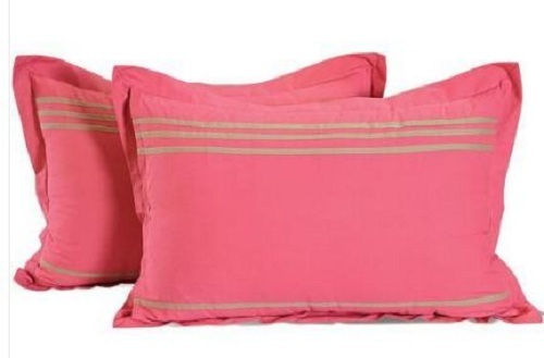 Red Rectangular Shaped Lightweight Plain Soft Cotton Bed Pillows
