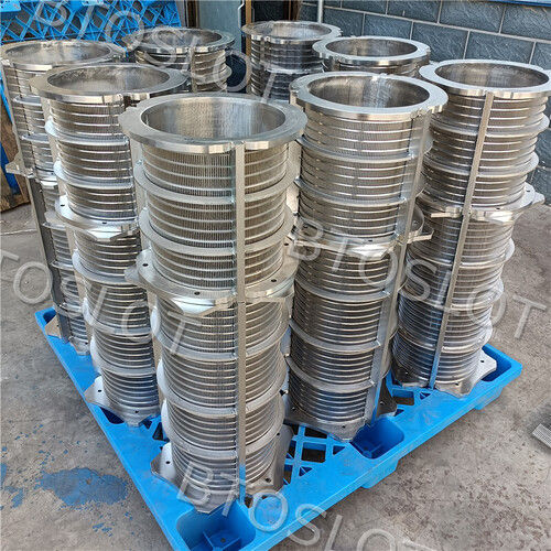 Stainless Steel Wedge Wire Screen Filter Cylinders Application: Animal Dung Dewatering Filtration