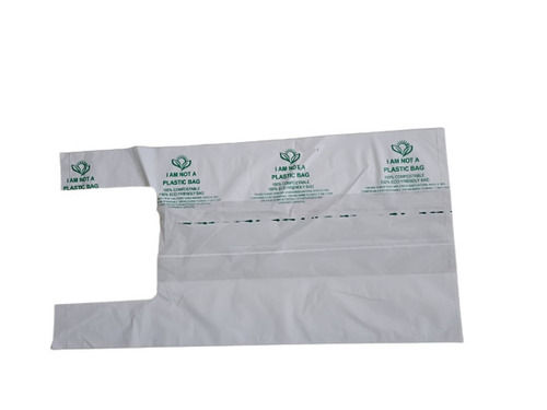 White Waterproof Polypropylene Plastic Printed Reusable U-Cut Carry Bags