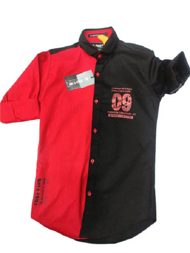 Black And Red Beautifully Crafted Colour Kids Shirts