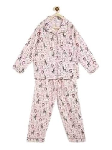 Kids Printed Full Sleeve Breathable Cotton Night Suit