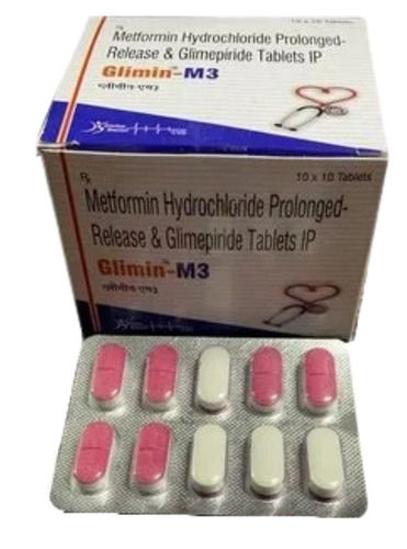 Metformin Hydrochloride Prolonged Release & Glimepiride Tablet For Diabetic Patients