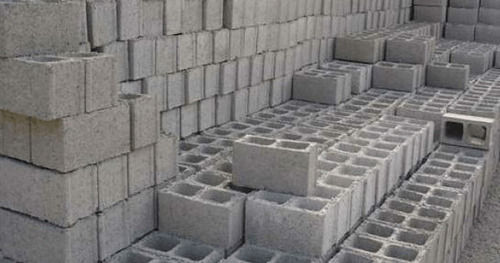 Dark Green And White Premium Quality Concrete Hollow Blocks