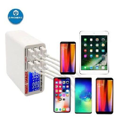 Smart 6 Ports USB Mobile Phone Charging Station With Digital Display