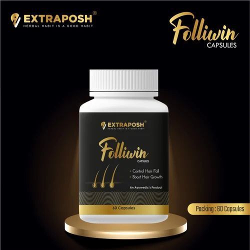 Chemical Free 100% Pure Folliwin Hair Growth Capsules For Ladies