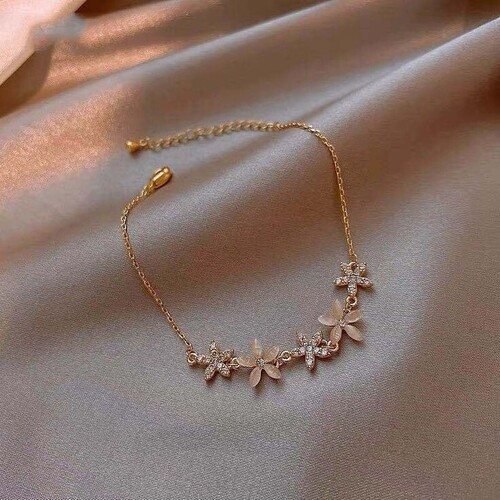 Flower Design Bracelet | Bracelet - South India Jewels