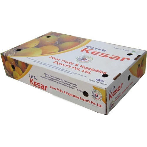 Rectangular Shape Kraft Paper Corrugated Box For Mango Packaging