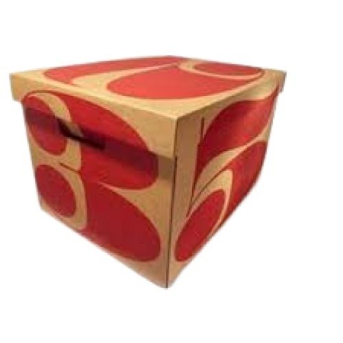 Square Shape Red Printed Corrugated Boxes