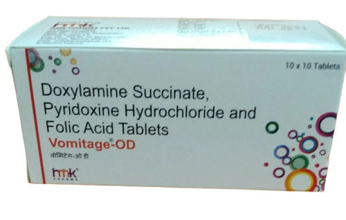 Vomitage-Od Doxylamine Succinate Pyridoxine Hydrochloride And Folic Acid Tablets