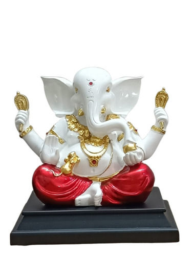 19.5x24.13x13.5 Cm Hand Carving Eco-friendly Marble Shri Ganesh Statue