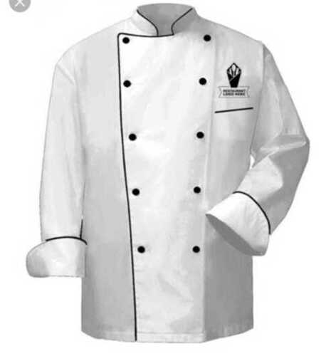 Chef Coat For Hotels And Restaurants Collar Type: Round Collar