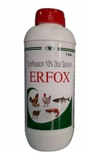 Enrofloxacin 10% Oral Solution Erfox Syrup For Animals, 1 Liter Pack